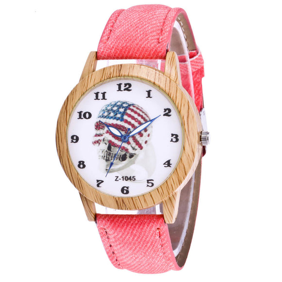 Reloj Calavera Punk con Diseño de Huesos