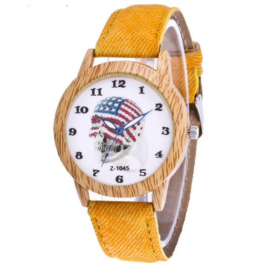 Reloj Calavera Punk con Diseño de Huesos