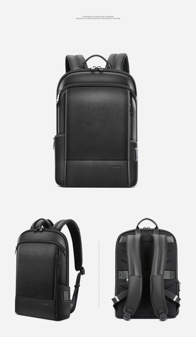 Mochila de Cuero Estratificado con Carga USB - Image 6