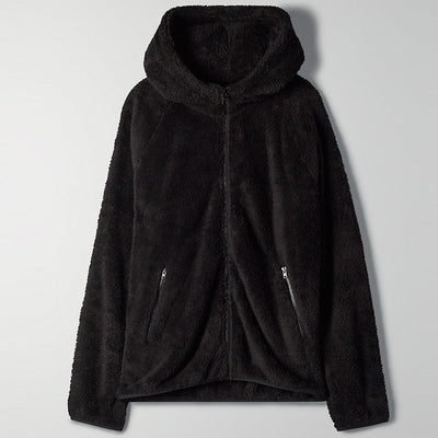Sudadera con Capucha de Forro Polar de Color Sólido - Image 4