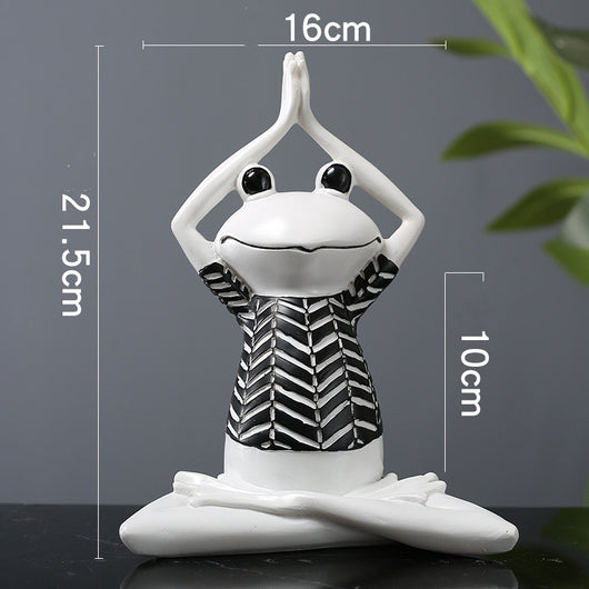 Estatua de Rana Yoga en Resina - Adorno Meditación para Decoración del Hogar - Image 7