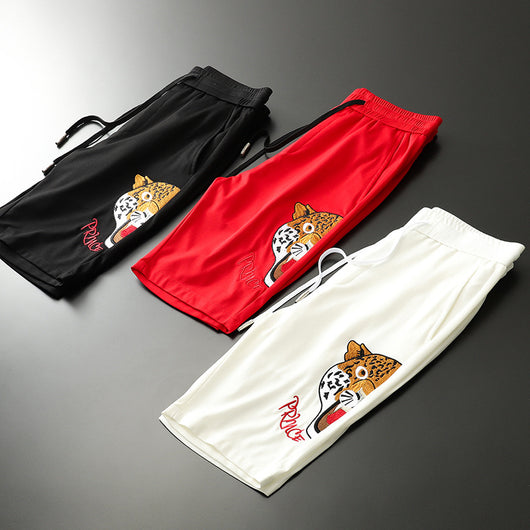 Pantalones Capri Hombre Ice Silk Bordados - Comodidad Fresca para Verano - Image 10
