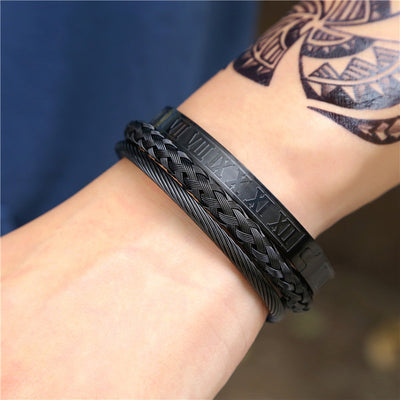 Pulsera de Acero Titanio para Hombre - Diseño Tejido Abierto con Personalidad - Image 11