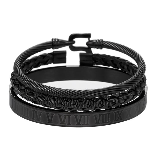 Pulsera de Acero Titanio para Hombre - Diseño Tejido Abierto con Personalidad - Image 6