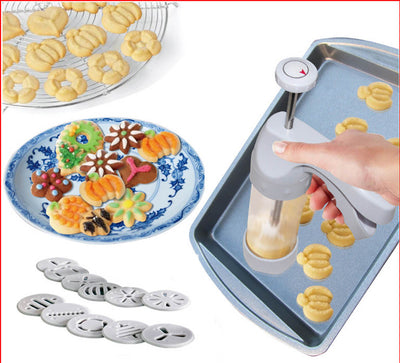 Pistola Decoradora de Galletas con 12 Boquillas y 6 Accesorios de Crema - Image 4
