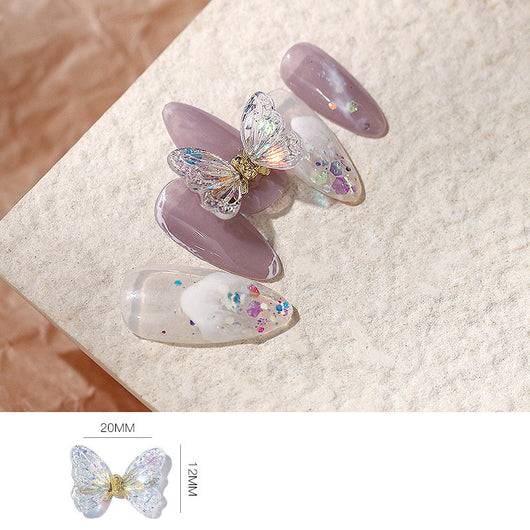 Decoración de Uñas Hada Mariposa con Diamantes Brillantes - Image 8