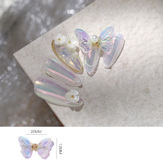 Decoración de Uñas Hada Mariposa con Diamantes Brillantes - Image 6