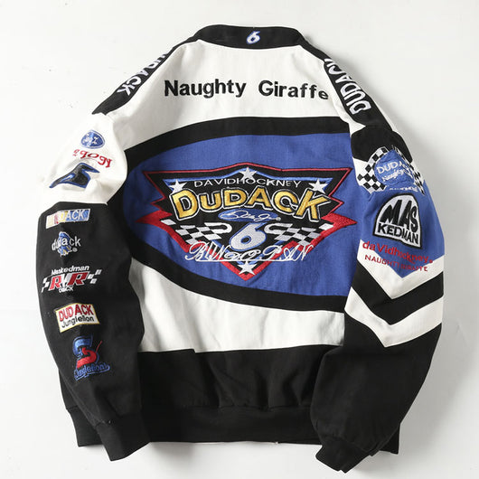 Chaqueta Casual Coreana para Hombre con Bordados Blancos - Tendencia de Moda - Image 5