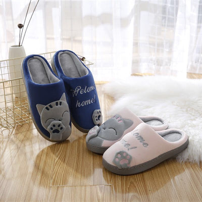 Pantuflas Invierno para Mujer Diseño Gato Cartoon - Cómodas y Cálidas para Casa - Image 12