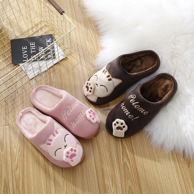Pantuflas Invierno para Mujer Diseño Gato Cartoon - Cómodas y Cálidas para Casa - Image 13