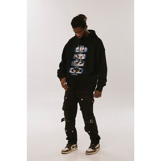 Sudadera con Capucha FORTUNE AND FAME para Hombre - Diseño Oversized Parejas Otoño - Image 8