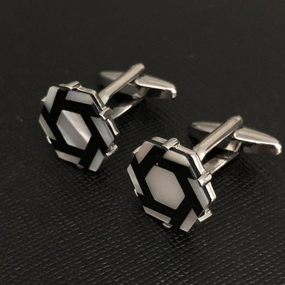 Gemelos Franceses para Camisa Ejecutiva Blanco y Negro - Image 10
