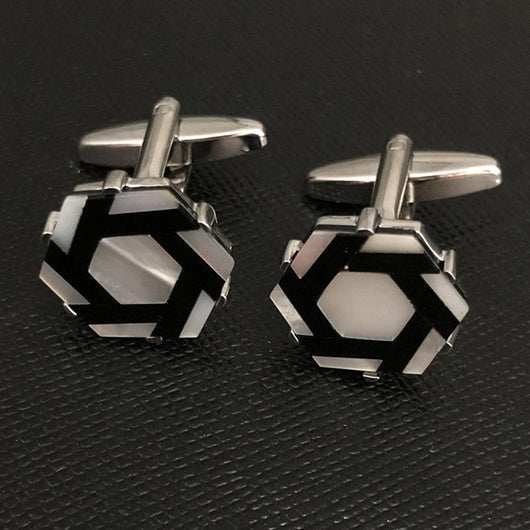 Gemelos Franceses para Camisa Ejecutiva Blanco y Negro - Image 9