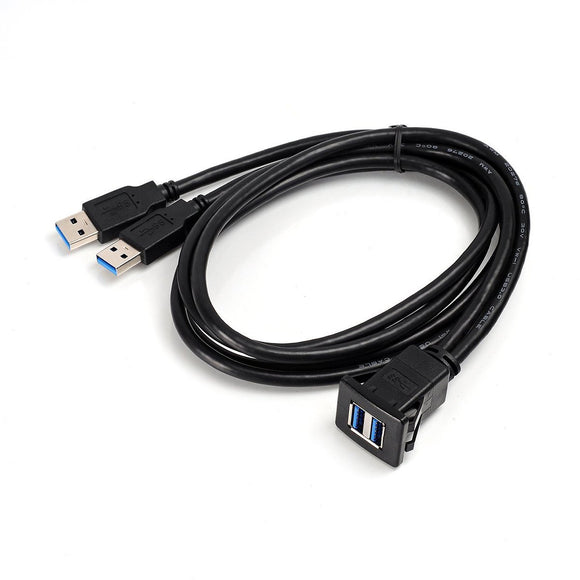 Cable USB 3.0 Dual Puerto Resistente al Agua para Auto