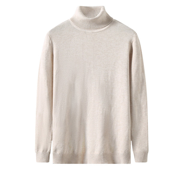 Suéter Cuello Alto Liso Ajustado - Blusa Casual Versátil