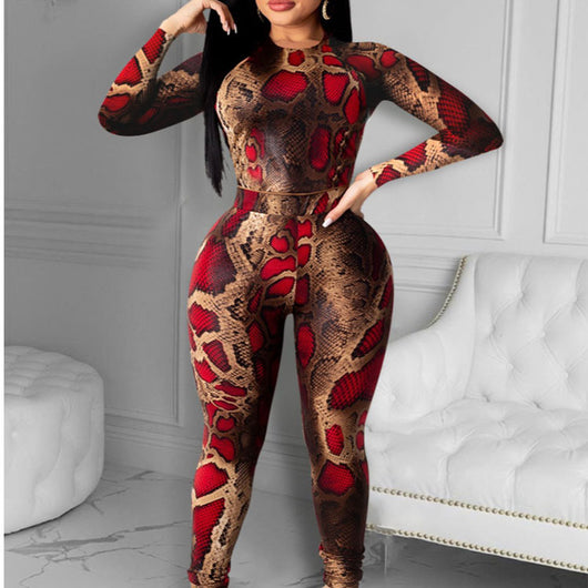 Conjunto de Dos Piezas con Estampado de Serpiente y Mangas Largas - Image 5