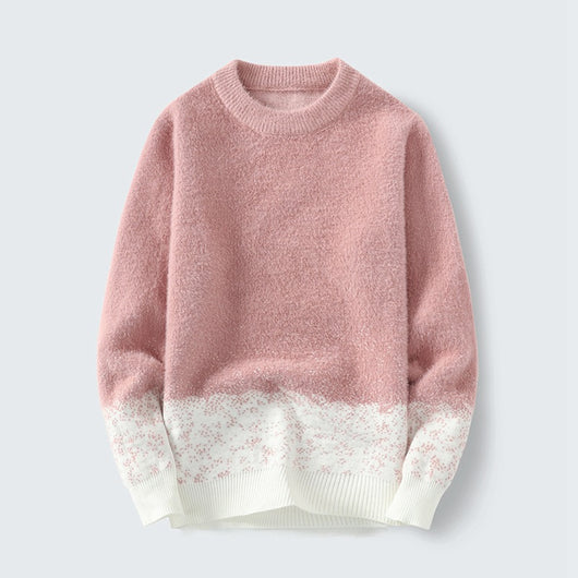 Suéter Degradado Cuello Redondo para Hombre - Abrigo Base Otoño Invierno - Image 7