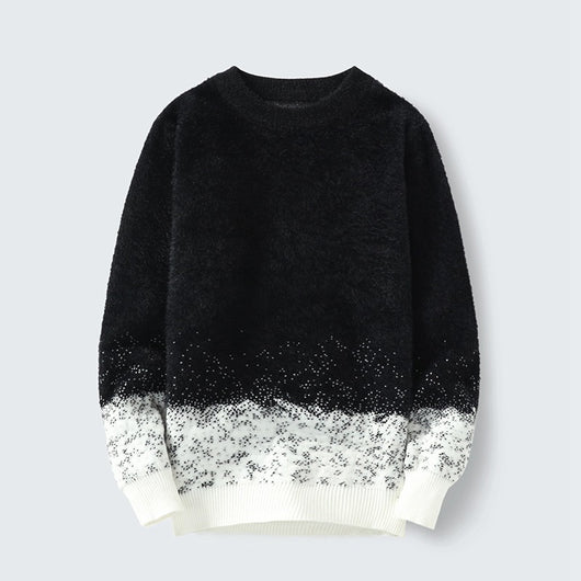 Suéter Degradado Cuello Redondo para Hombre - Abrigo Base Otoño Invierno - Image 5