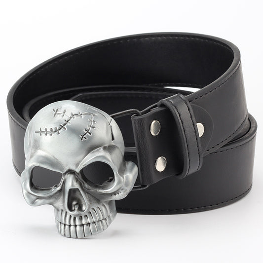 Cinturón de Cuero con Hebilla Calavera - Image 2