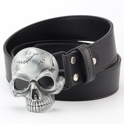 Cinturón de Cuero con Hebilla Calavera - Image 2