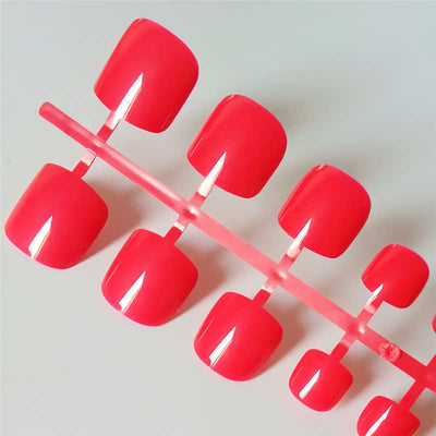 Uñas Postizas Cuadradas Verde Brillante - Press On Nails Acrílico - Image 6