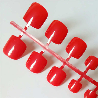 Uñas Postizas Cuadradas Verde Brillante - Press On Nails Acrílico - Image 3