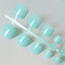 Uñas Postizas Cuadradas Verde Brillante - Press On Nails Acrílico