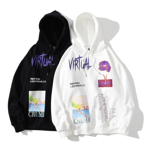 Sudadera Estampada con Capucha y Forro Polar
