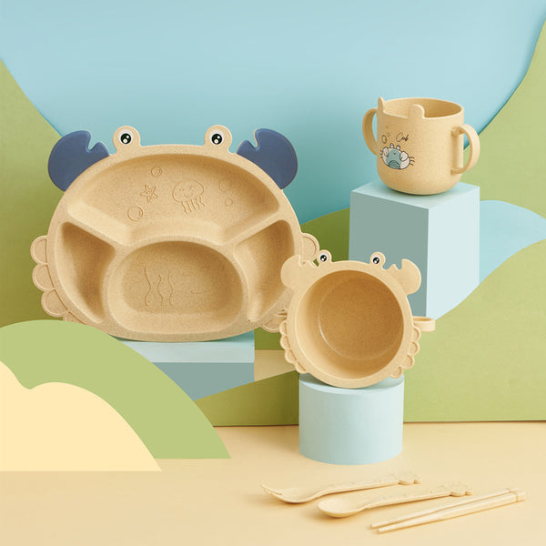Set de Cubiertos Infantiles con Forma de Cangrejo - 6 Piezas