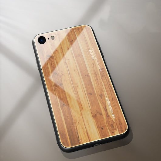 Funda Protectora de Vidrio con Diseño Madera para iPhone 12 - Image 8