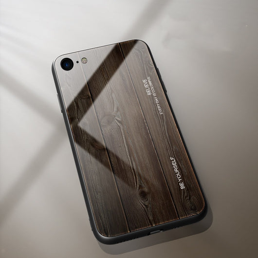 Funda Protectora de Vidrio con Diseño Madera para iPhone 12 - Image 10
