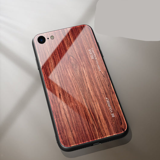 Funda Protectora de Vidrio con Diseño Madera para iPhone 12 - Image 5