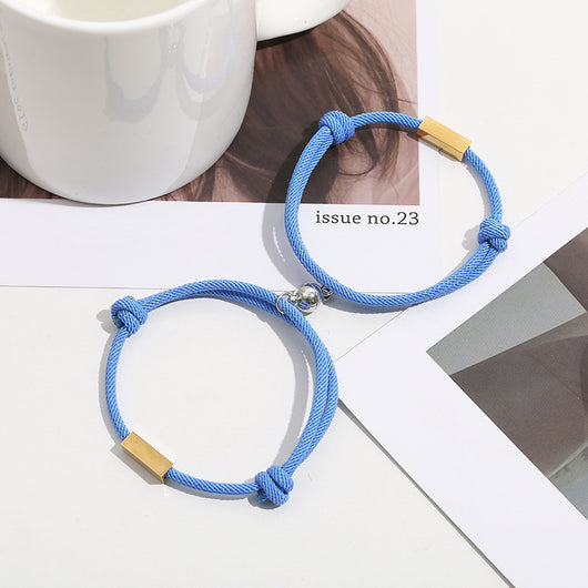 Pulsera de Pareja Magnética Personalizada Amor Eterno Acero Inoxidable - Image 13