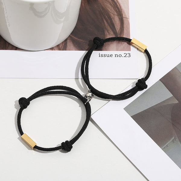 Pulsera de Pareja Magnética Personalizada Amor Eterno Acero Inoxidable