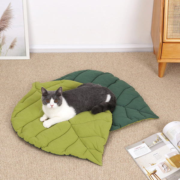 Cama Ortopédica para Perros y Gatos - Colchoneta Lavable en Forma de Hoja