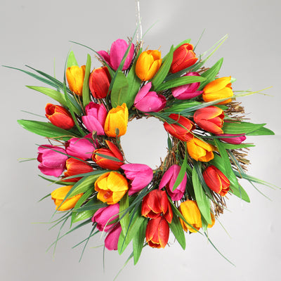 Guirnalda de Tulipanes Simulados con Hojas Largas para Decoración del Hogar - Image 10