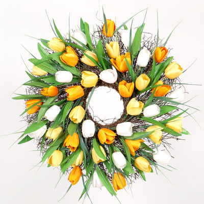 Guirnalda de Tulipanes Simulados con Hojas Largas para Decoración del Hogar - Image 5