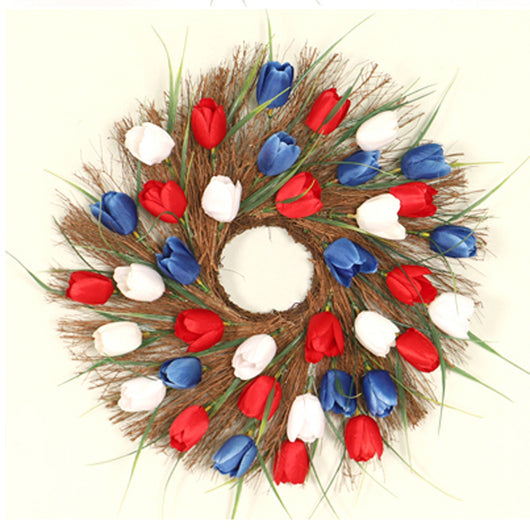 Guirnalda de Tulipanes Simulados con Hojas Largas para Decoración del Hogar - Image 6
