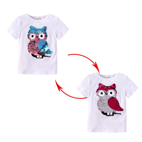 Playera Infantil de Manga Corta con Diseños de Dibujos Animados