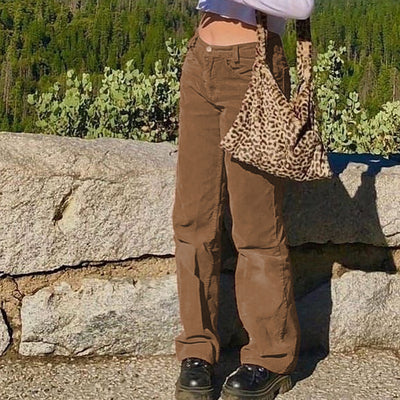 Pantalones Rectos de Pana para Mujer - Estilo Casual y Elegante - Image 12