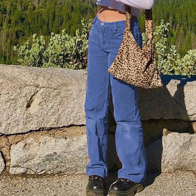 Pantalones Rectos de Pana para Mujer - Estilo Casual y Elegante - Image 14