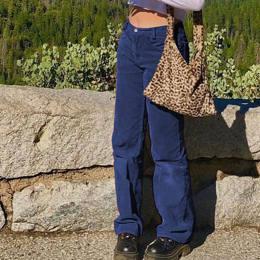 Pantalones Rectos de Pana para Mujer - Estilo Casual y Elegante - Image 13