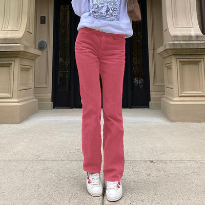 Pantalones Rectos de Pana para Mujer - Estilo Casual y Elegante - Image 15