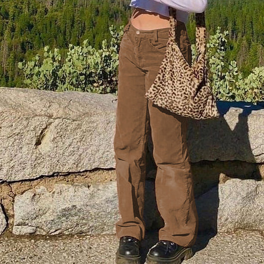 Pantalones Rectos de Pana para Mujer - Estilo Casual y Elegante - Image 3
