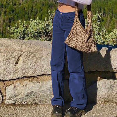Pantalones Rectos de Pana para Mujer - Estilo Casual y Elegante - Image 7