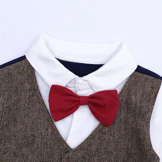 Traje Formal para Bebé de Un Año con Moño y Camisa Caballero - Image 13