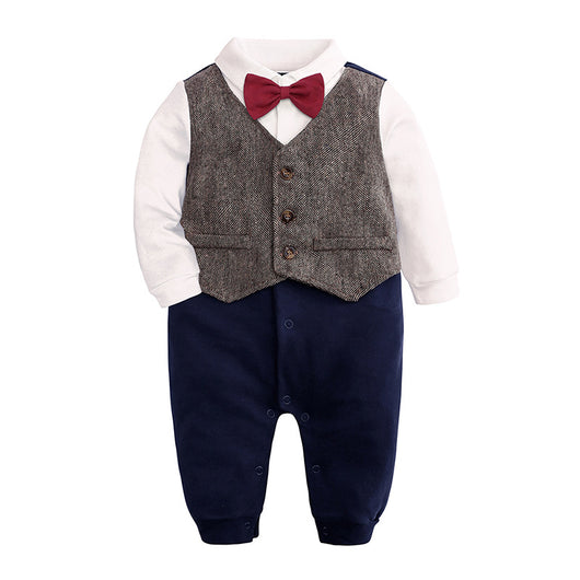 Traje Formal para Bebé de Un Año con Moño y Camisa Caballero