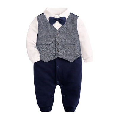 Traje Formal para Bebé de Un Año con Moño y Camisa Caballero - Image 3