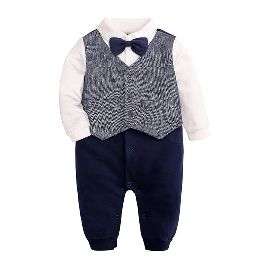 Traje Formal para Bebé de Un Año con Moño y Camisa Caballero - Image 3