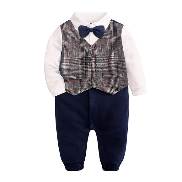 Traje Formal para Bebé de Un Año con Moño y Camisa Caballero